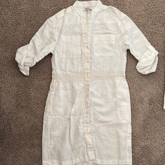 DKNYC Dresses & Skirts - DKNYC White Long Sleeve Shirt Dress Casual